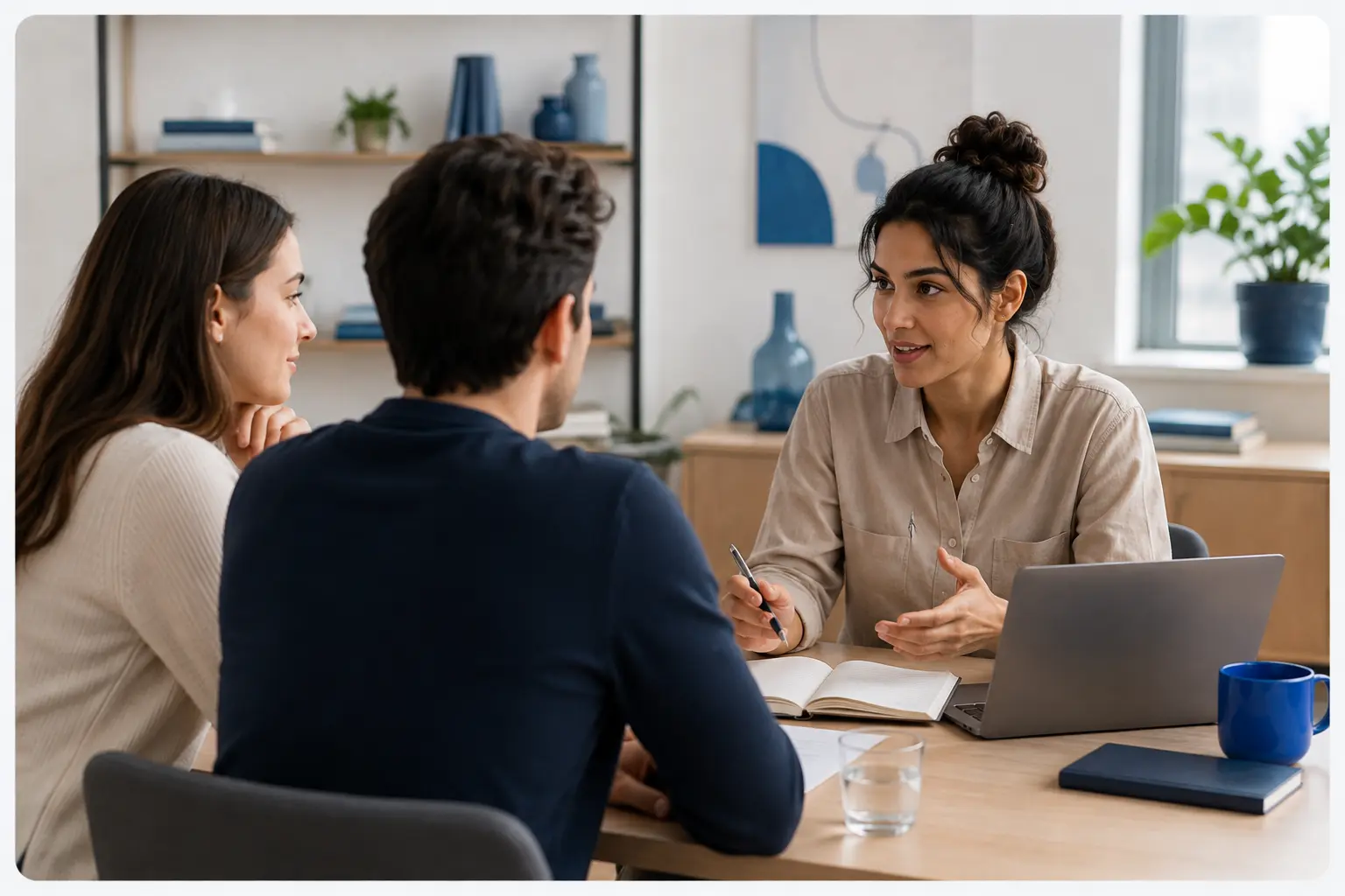 Consultants and professional services team meeting with clients to discuss opportunities, proposals, engagements and follow-up